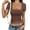 Coffee-#001, variant on Women Crop Top Lace Patchwork Square Neck Slim Fitted Short Sleeve T-Shirts Streetwear Cute Fashion Summer Short Shirt,Wine 2XL