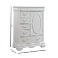thumbnail image 5 of Six Drawer And One Door Shelf Chest With Scalloped Feet, White, 5 of 5