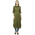 thumbnail image 5 of Phagun Indian Cotton Blend Kurti Kurta Casual Wear Collar Neck Tunic For Womens, 5 of 7