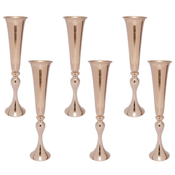 6 Pcs Versatile Vase Metal Wedding Centerpieces 22.2" Height Welcome Area Decora