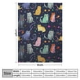 thumbnail image 4 of ONETECH Cats Blanket for Girls Woman Cute Cat Throw Blanket Soft Warm Flannel Funny Cat Theme Blanket Gifts for Adults Teenager Couch Sofa Bed, 4 of 6