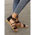 thumbnail image 4 of Women‘s Large Size Flat Sandals  Lightweight Beach & Roman Style Shoes For Women, 4 of 7