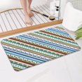 thumbnail image 4 of Colorful Geometric Stripe Pattern Bathroom Rugs Mat,Non Slip Microfiber Bathroom Rug,Rubber Backing,Soft Bathroom Mats for Bathroom Floor,Tub and Shower,17x30in(43x75cm), 4 of 5