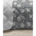 thumbnail image 3 of Abstract Down Alternative Comforter, Grunge Sketchy Circle Shapes Ornamental Vintage Geometric Forms Print, Microfiber Quilt for All Season, 5 Sizes, Pale Blue Black Grey, by Ambesonne, 3 of 3