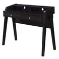 thumbnail image 1 of Pemberly Row Deluxe Two-Drawer Desk with Shelf in Espresso Wood Finish, 1 of 7
