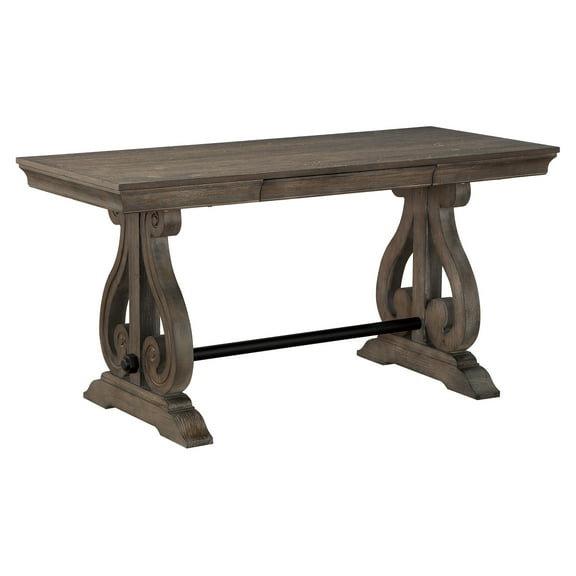 OakvillePark Atkins Writing Desk, Distressed Dark Oak