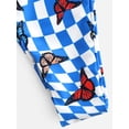 thumbnail image 6 of ZAFUL Women Leisure Checkered Butterfly Print String Bikini Swimwear Light Blue S, 6 of 6