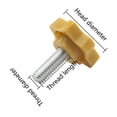 thumbnail image 2 of 10 Piece yellow Handle Screw M8mm x 10mm x Head diameter 32mm, 2 of 5