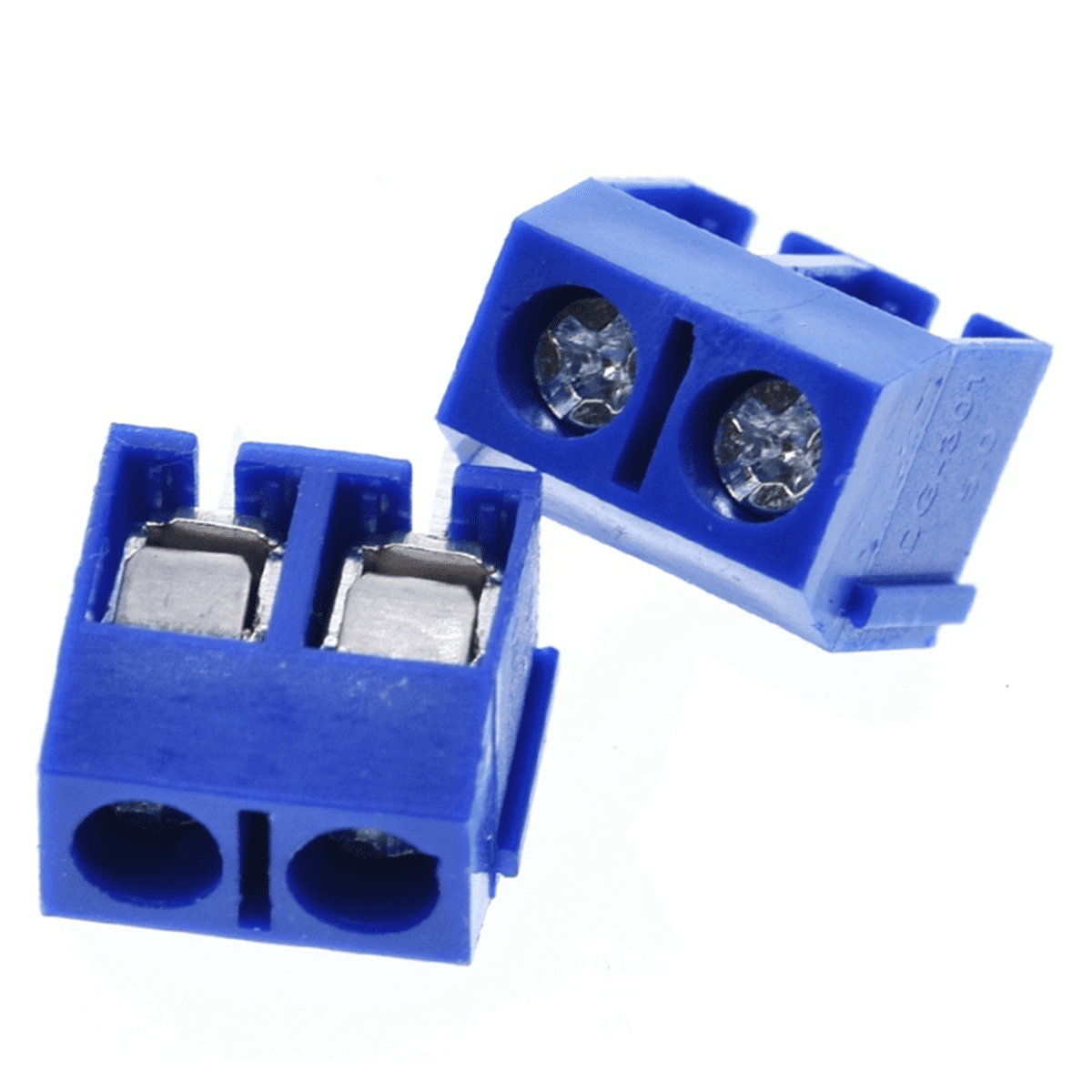 300Pcs KF301-2P 2 Pin Screw Terminal Connector 5mm Pitch 15A 300V Spliceable,300 x terminal connector,Blue