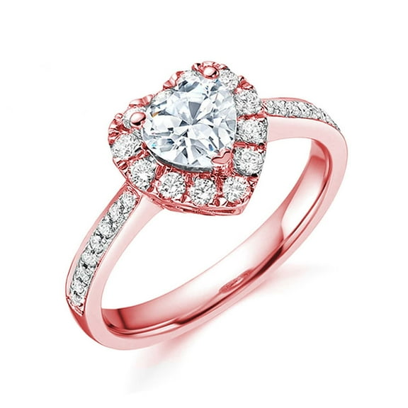 Jewelry VerPetridure Exquisite Heart Shape Ring Women Engagement Wedding Jewelry Accessories Gift
