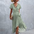thumbnail image 1 of Vestido cruzado floral NikouMX con cuello en V para mujer verano S M L XL XXL, 1 of 6