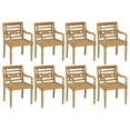 thumbnail image 3 of vidaXL Batavia Chairs with Cushions 8 pcs Solid Teak Wood, 3 of 12