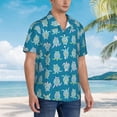 thumbnail image 2 of Lsque Sea Turtle pattern Hawaiian Shirt for Men, Unisex Summer Beach Casual Short Sleeve Button Down Shirts-XX-Large, 2 of 9