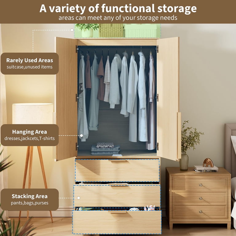 Ataucjin Wardrobe Closet, 69.5
