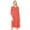 Coral, variant on Moa Collection Women's Basic Round Neck 3/4 Sleeves A-line Casual Maxi Dress