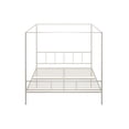 thumbnail image 2 of Novogratz Marion Metal Canopy Platform Bed Frame, Queen, Off White, 2 of 8