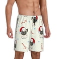 thumbnail image 2 of Logiee Christmas Pug Dog Print Men's Pajama Shorts with Drawstring & Pockets,Sleep Shorts for Men,Sleepwear Bottoms,Elastic Waistband Loungewear-Large, 2 of 6