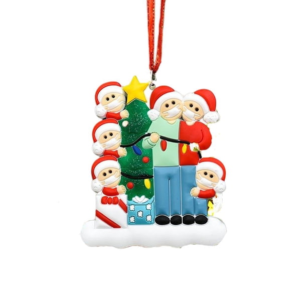 Adornos Colgantes Para Árboles De Navidad Con Cordón Familia De 2-6 Diy Nombre Bendición Colgante Regalo Para Amigos O Familiares Advancent AP007565-02