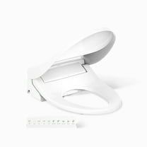 KOHLER PureWash E875 Elongated Smart Bidet Toilet Seat with Remote, Heated Seat, Warm Water, Dryer, Nightlight, Motion Lid, Deodorizer, White