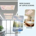 thumbnail image 4 of Pink Santa Christmas Fluorescent Light Covers for Ceiling Lights 4x2 feet,3 Pack Magnetic Light Filters for Classroom,Snowflake Xmas Pink Striped Fluorescent Light Shade Panel for Office School Drop, 4 of 9