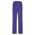 thumbnail image 5 of Arnsht Flare Leggings for Women Low Rise Fold Over Flared Yoga Pants Bootcut Leggings Ladies Comfy Workout Pants Purple M, 5 of 9