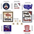 thumbnail image 4 of 8 Piece Pack, Premium Wood Patriotic Tiered Tray Decor Set, Rustic Red White Blue American Themed Decorations For 4Th Of July Veterans Day And Home Holiday Decor For Family, 4 of 8