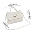 thumbnail image 3 of Women’s Quilted Mini Crossbody Bag Small Square PU Leather Shoulder Purse with Top Handle and Metal Lock for Casual Everyday Use, 3 of 6