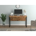 thumbnail image 3 of Safdie & Co. Computer Desk 47.25L Brown Reclaimed Wood Black Metal, 3 of 4