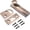 Red Bronze, variant on 1 Pack Solid Brass 2 Inch Surface Bolt, Bronze Slide Latch Door Lock Bolt, Heavy Duty French Door Lock for Recessed Doors, Flush Gates