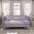 thumbnail image 3 of Furniture of America Carriage Kids Twin Metal Bed, Purple, 3 of 11
