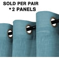 thumbnail image 2 of Cortinas de lino Paneles de cortina de mezcla de lino natural para sala de estar/cortinas transparentes de lino que reducen la luz 84 pulgadas de largo Juego de 2 paneles Paneles de ventana con ojales de níquel, turquesa natural52 pulgadas de ancho x 108 pulgadas de largo, 2 of 5