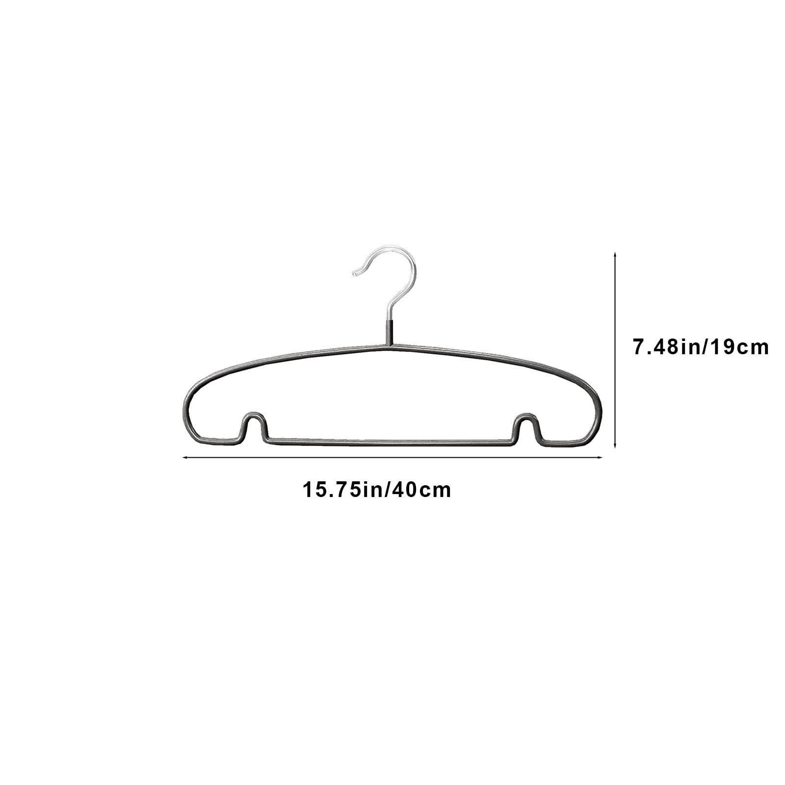 Heavy Duty Metal Suit Hangers 10 Pack, Non-Slip PVC Coating, No Shoulder Bumps, Space Saving Clothes Hangers for Sweaters, Coat, Shirts, Skirt, Jackets