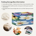 thumbnail image 6 of Multicolor Hibiscus Tropical Flowers Leaves Square Storage Bins with Handles Collapsible Containing Box 2 Packs, 6 of 9