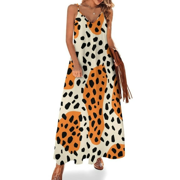 Leopard Print Pattern Sleeveless Dress Women's Luxury Party Dress Birthday Dresses for Women