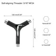 thumbnail image 2 of Unique Bargains All-In-One Skate Tool Multi-Function Portable Skateboard Tool Y Tool, Black, 2 of 4