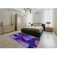 thumbnail image 4 of Ahgly Company Indoor Square Patterned Indigo Purple Area Rugs, 8' Square, 4 of 6