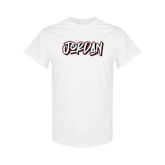 SPIdeals Mens Graphic Tee - Jordan Text - Regular Fit 100% Cotton