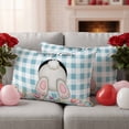 thumbnail image 2 of Easter Throw Pillow Covers 12x20 Inch Set of 2 Easter Butt Decorative Pillow Covers Colorful Egg Flower Leaves Blue Plaid Cushion Cover Pillowcase for Sofa Couch Bed Home Decor, 2 of 9