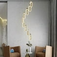 thumbnail image 3 of ZHLWIN 9 Light Modern Crystal Chandelier Dimmable LED Gold Spiral Foyer Chandeliers Entryway High Ceiling Pendant Lights Living Room Lobby Staircase Chandeliers, 3 of 6