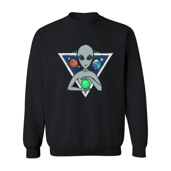 Mighty Alien Design Sweatshirt Men -Image by Shutterstock, Male Medium