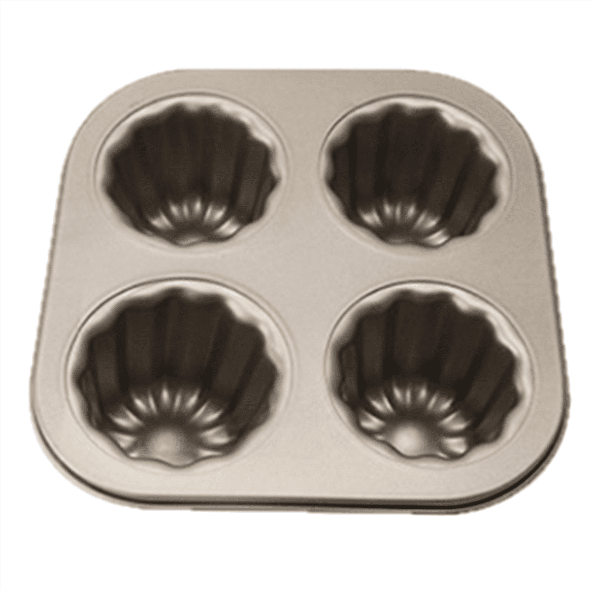 4 Cavity Canele Mold Cake Pan Non Stick Canele Baking Pan for Oven Carbon Steel Caneles Mold Bakeware Tool Walmart