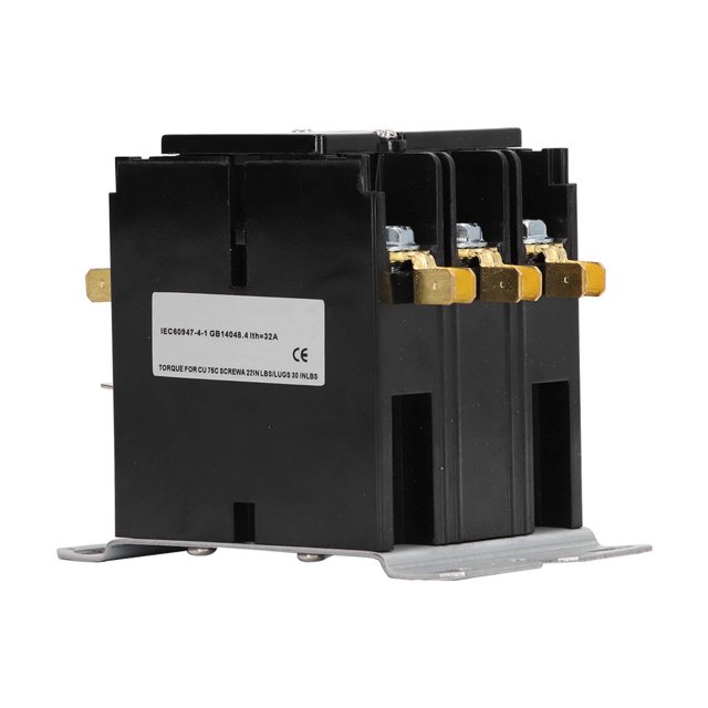 Contactor de motor HVAC, contactor de aire acondicionado, relé de reemplazo de polo de bobina de 40 A, contactor de aire acondicionado de máxima eficiencia