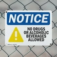 thumbnail image 5 of (2 Pack) No Drugs No Alcoholic Beverages Allowed OSHA Notice Sign 10 Inch X 7 Inch Indoor / Outdoor Rust-Free Aluminum Metal Signs for Workplace, Workshop, and Construction Site, Made, 5 of 8
