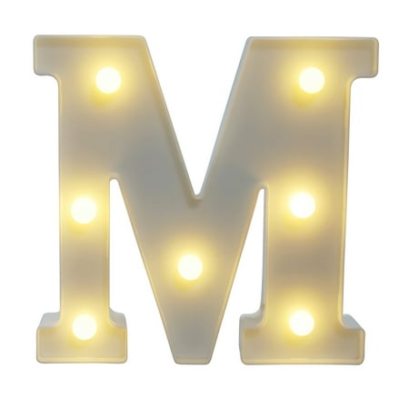 

Aowvw LED Letter Lights Light Up Plastic Letters Standing Hanging Warm Wihte Light