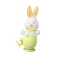 thumbnail image 2 of Orejas de conejo de Pascua, pollito de peluche, decoración de Pascua, decoración de fiesta de Pascua Blanco Verde, 2 of 9