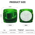 thumbnail image 2 of 6 Packs Removable Chair Seat Covers for Dining Room, Green Shamrock Hat Stretchable Wedding Party Chair Slipcovers Cushion Protector St Patrick''s Day Furniture Decor, 16.9x16.9 Inches, 2 of 6