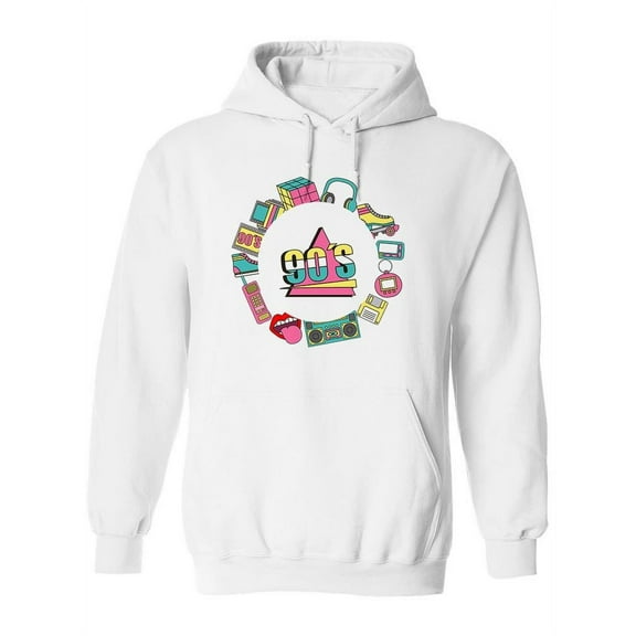 90's Objects Hoodie Women -Image by Shutterstock, Female Large