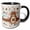 Black/White, variant on 3drose, Letter M Personal Monogram Bear Animal Pattern - Personalized Initial, 11oz Mug