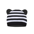 thumbnail image 2 of Deago Newborn Baby Hat Bear Ears Infant Caps Baby Boy Girl Toddler Hats Infant Beanie Caps for 0-6 Months (Black and White), 2 of 9