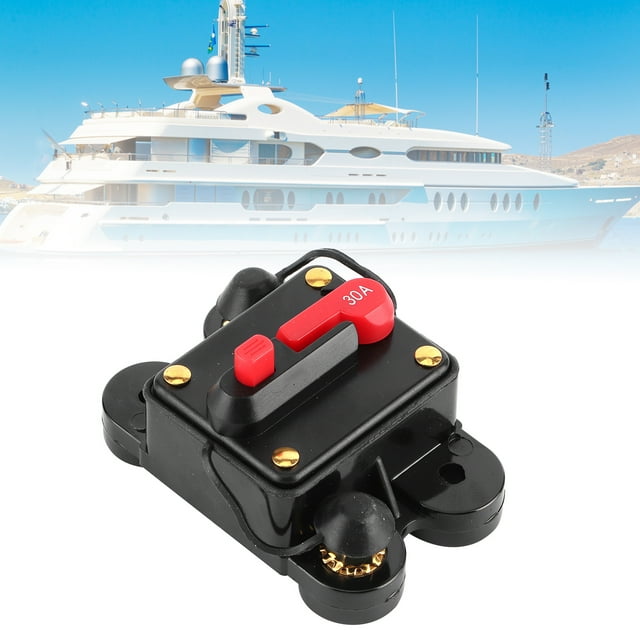 12 24V DC Automatic Circuit Breaker Resettable Kill Switch for Car Audio System Boats Marine Vehicles Overload